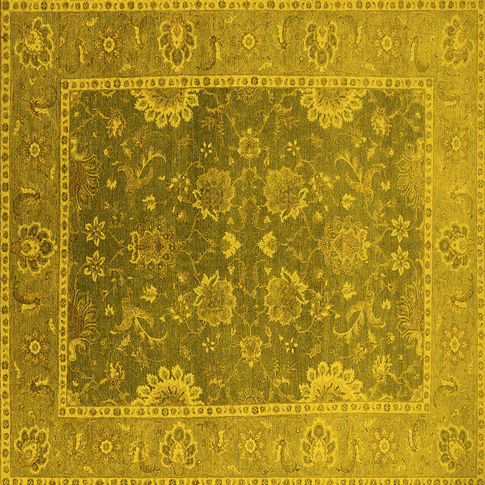 Square Oriental Yellow Industrial Rug, urb2125yw