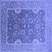 Square Oriental Blue Industrial Rug, urb2125blu