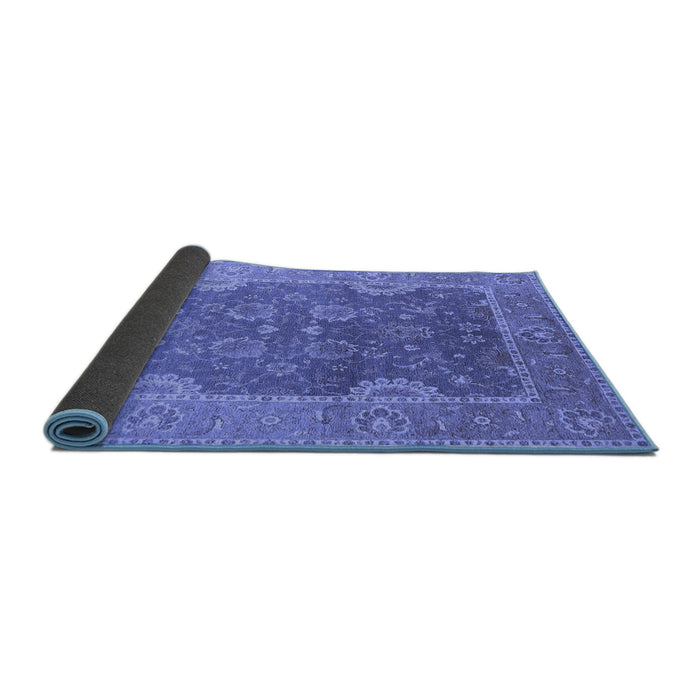 Sideview of Oriental Blue Industrial Rug, urb2125blu