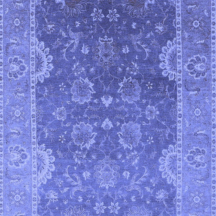 Machine Washable Oriental Blue Industrial Rug, wshurb2125blu