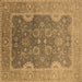 Square Oriental Brown Industrial Rug, urb2125brn