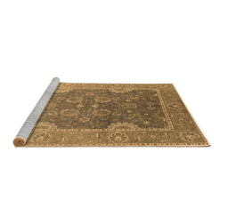 Sideview of Machine Washable Oriental Brown Industrial Rug, wshurb2125brn