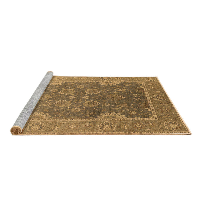 Sideview of Machine Washable Oriental Brown Industrial Rug, wshurb2125brn