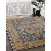 Mid-Century Modern Puce Purple Oriental Rug, urb2126