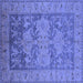 Square Oriental Blue Industrial Rug, urb2126blu