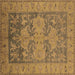 Square Oriental Brown Industrial Rug, urb2126brn