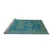 Sideview of Machine Washable Oriental Light Blue Industrial Rug, wshurb2126lblu