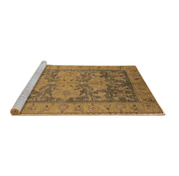 Sideview of Machine Washable Oriental Brown Industrial Rug, wshurb2126brn