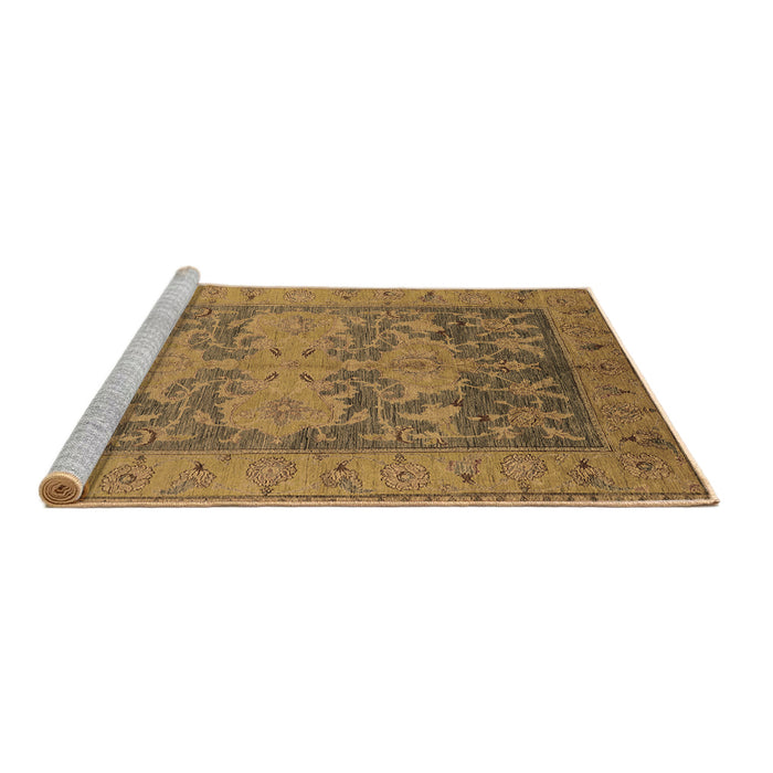 Sideview of Machine Washable Oriental Brown Industrial Rug, wshurb2126brn