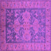 Square Oriental Purple Industrial Rug, urb2126pur