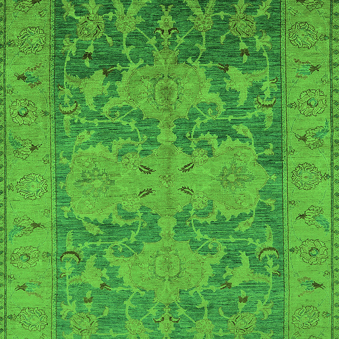 Machine Washable Oriental Green Industrial Area Rugs, wshurb2126grn