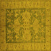 Square Oriental Yellow Industrial Rug, urb2126yw