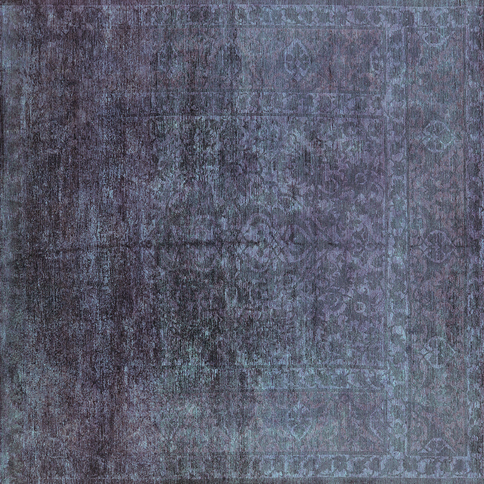 Square Oriental Turquoise Industrial Rug, urb2127turq