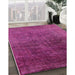 Mid-Century Modern Violet Red Pink Oriental Rug in Family Room, urb2127