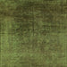 Square Oriental Green Industrial Rug, urb2127grn