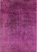 Machine Washable Industrial Modern Medium Violet Red Pink Rug, wshurb2127