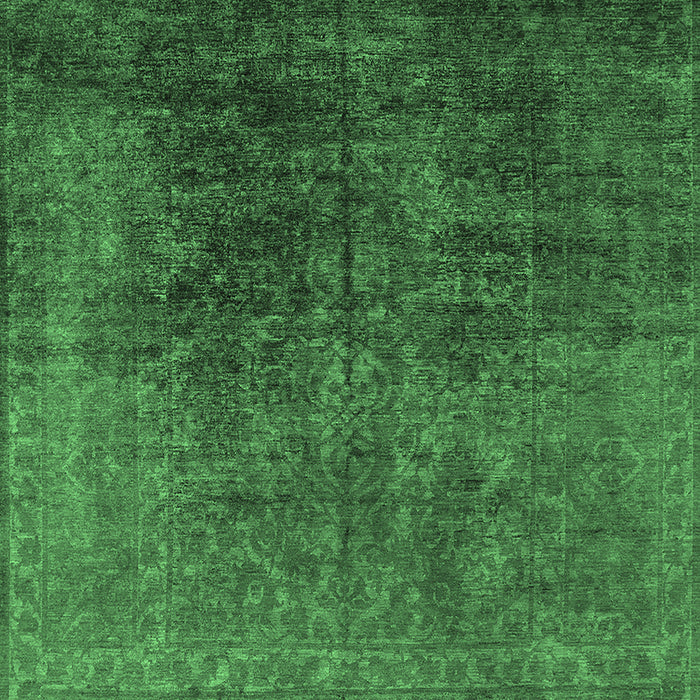 Machine Washable Oriental Emerald Green Industrial Area Rugs, wshurb2127emgrn