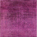 Square Mid-Century Modern Violet Red Pink Oriental Rug, urb2127