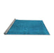 Sideview of Machine Washable Oriental Light Blue Industrial Rug, wshurb2128lblu