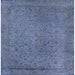 Square Mid-Century Modern Azure Blue Oriental Rug, urb2128