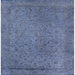 Square Machine Washable Industrial Modern Azure Blue Rug, wshurb2128