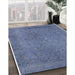 Machine Washable Industrial Modern Azure Blue Rug in a Family Room, wshurb2128