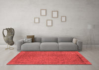 Machine Washable Oriental Red Industrial Rug, wshurb2128red