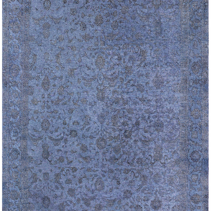 Mid-Century Modern Azure Blue Oriental Rug, urb2128
