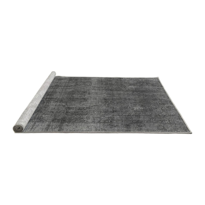 Sideview of Machine Washable Oriental Gray Industrial Rug, wshurb2129gry