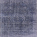 Square Machine Washable Industrial Modern Purple Navy Blue Rug, wshurb2129