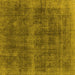 Square Machine Washable Oriental Yellow Industrial Rug, wshurb2129yw