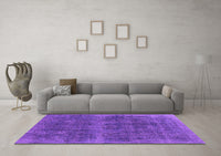 Machine Washable Oriental Purple Industrial Rug, wshurb2129pur