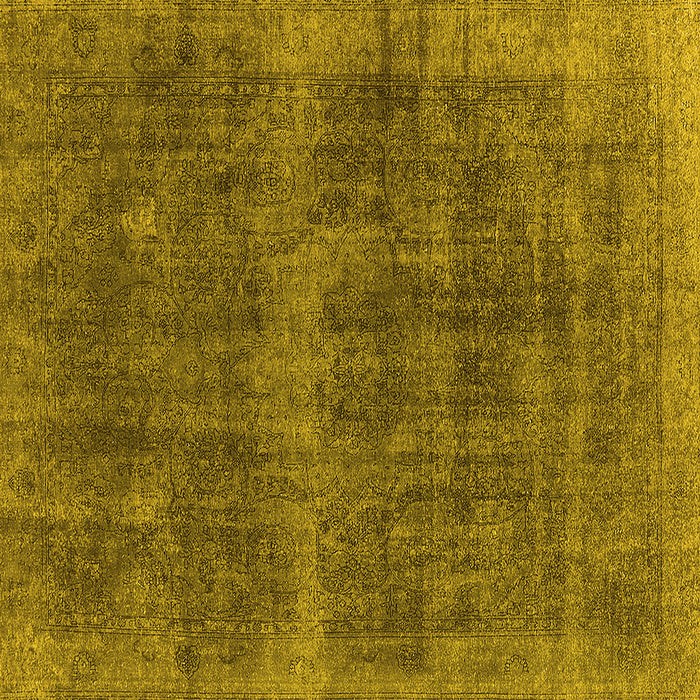 Square Oriental Yellow Industrial Rug, urb2129yw