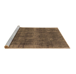 Sideview of Machine Washable Oriental Brown Industrial Rug, wshurb2129brn