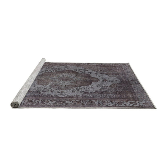Sideview of Machine Washable Industrial Modern Purple Rug, wshurb2130