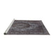 Sideview of Machine Washable Industrial Modern Purple Rug, wshurb2130