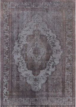 Mid-Century Modern Purple Oriental Rug, urb2130