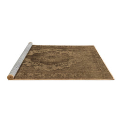 Sideview of Machine Washable Oriental Brown Industrial Rug, wshurb2130brn