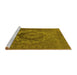 Sideview of Machine Washable Oriental Yellow Industrial Rug, wshurb2130yw