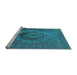 Sideview of Machine Washable Oriental Light Blue Industrial Rug, wshurb2130lblu