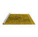 Sideview of Machine Washable Oriental Yellow Industrial Rug, wshurb2131yw