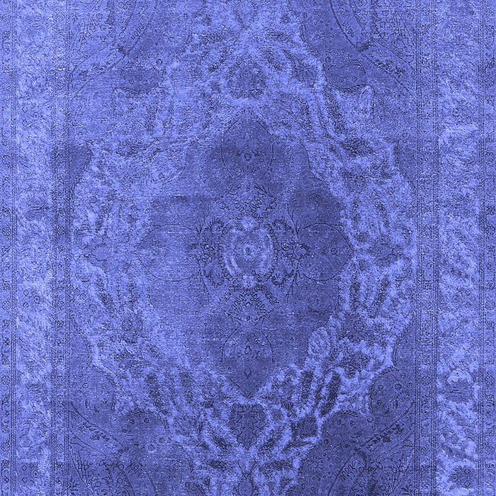 Machine Washable Oriental Blue Industrial Rug, wshurb2131blu