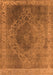 Machine Washable Oriental Orange Industrial Area Rugs, wshurb2131org