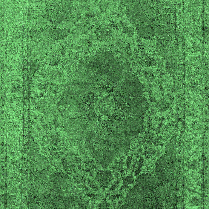 Machine Washable Oriental Emerald Green Industrial Area Rugs, wshurb2131emgrn