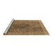 Sideview of Machine Washable Oriental Brown Industrial Rug, wshurb2131brn