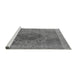 Sideview of Machine Washable Oriental Gray Industrial Rug, wshurb2131gry