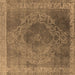 Square Oriental Brown Industrial Rug, urb2131brn