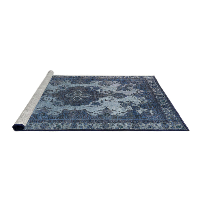 Sideview of Machine Washable Industrial Modern Light Purple Blue Rug, wshurb2132