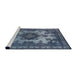 Sideview of Machine Washable Industrial Modern Light Purple Blue Rug, wshurb2132