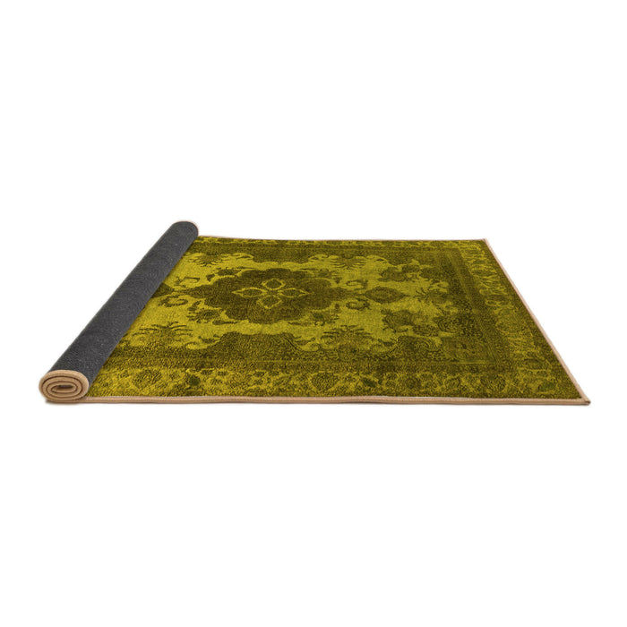 Sideview of Oriental Yellow Industrial Rug, urb2132yw